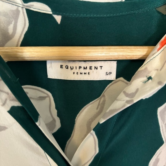 Equipment Women’s Janna Floral Bermuda Blue Silk Sleeveless Mini Dress - Picture 3 of 11